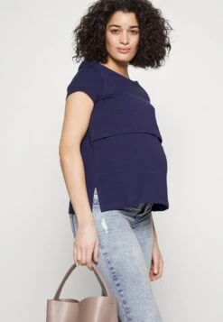 MATERNITY LONG TEE - T-Shirt Basic - Dark Blue -Chic Fusion Verkauf 0378fd57dcce45b0b365d0980b71c0b4