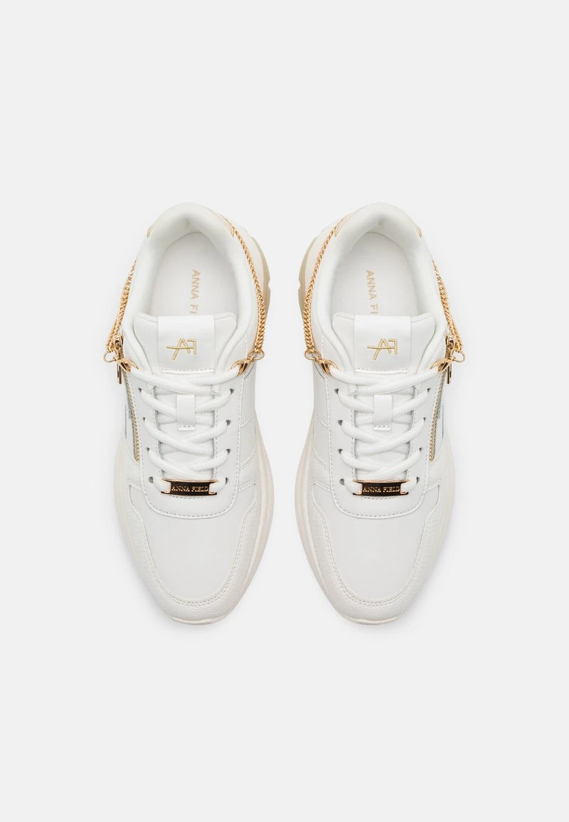 Anna Field LEATHER - Sneaker Low - White/gold 8 Anna Field LEATHER - Sneaker Low - White/gold – Bild 6