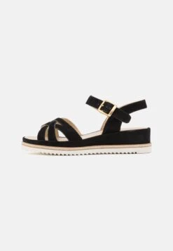 Anna Field LEATHER - Keilsandalette - Black -Chic Fusion Verkauf 0bf638f88df245d3b43ca0fc2b100b73