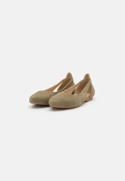 LEATHER - Klassischer Ballerina - Olive -Chic Fusion Verkauf 156943d4a06b417a8b1ce0543f463ca1