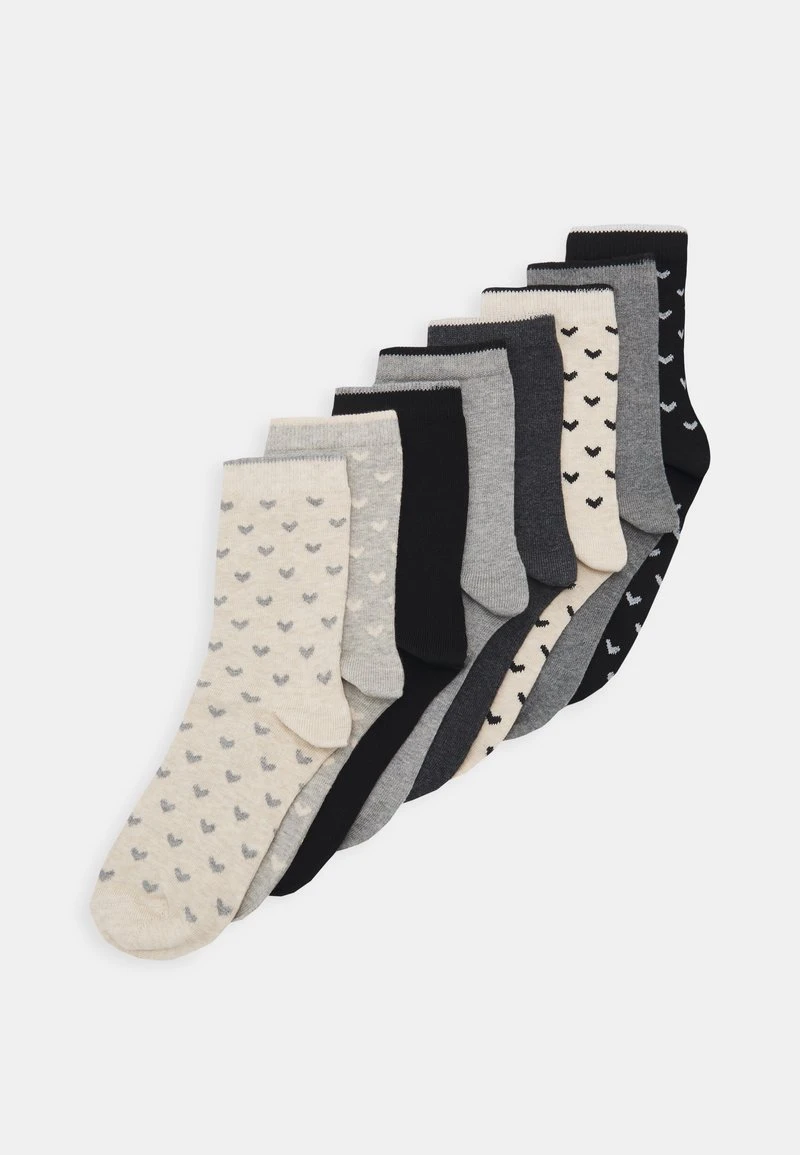 Anna Field HEART ANKLE 8 PACK - Socken - Black/grey 3 Anna Field HEART ANKLE 8 PACK - Socken - Black/grey
