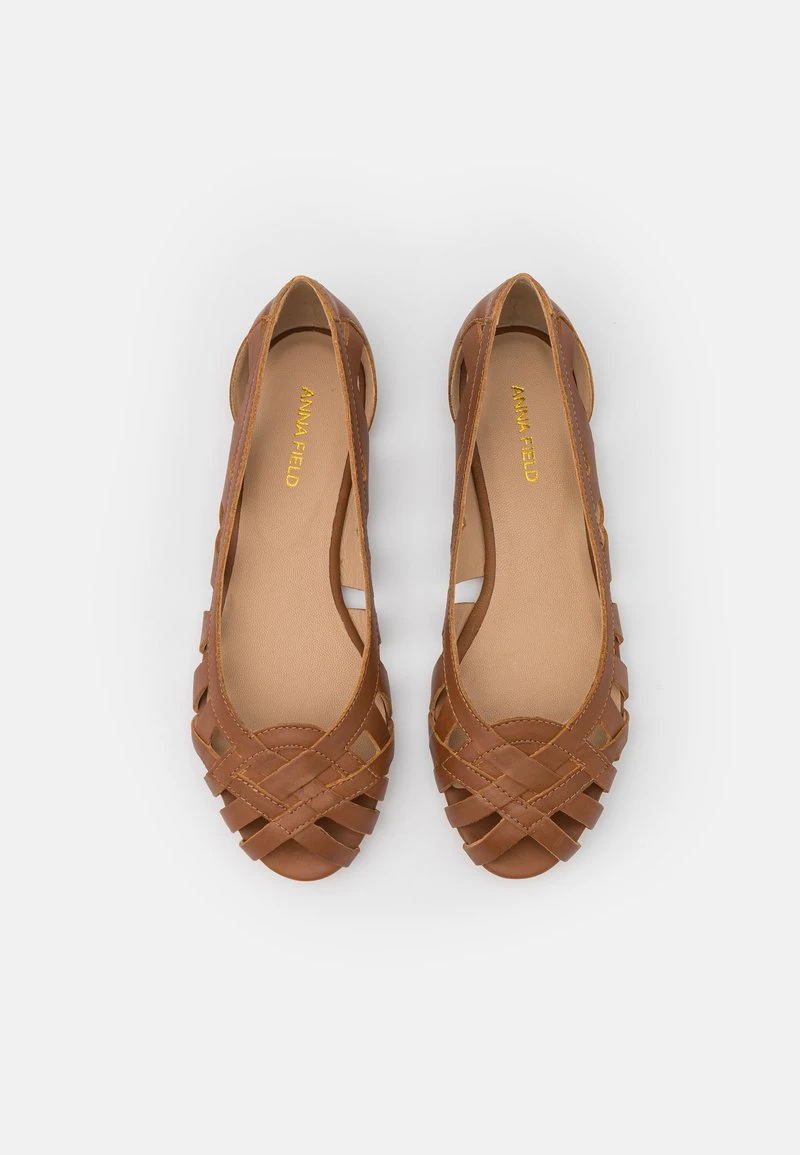 Anna Field LEATHER - Peeptoe Ballerina - Cognac 8 Anna Field LEATHER - Peeptoe Ballerina - Cognac – Bild 6