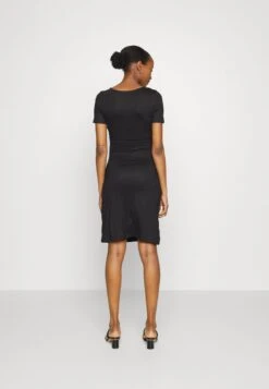 SHORT SLEEVES RUCHED WAIST MINI FLARED DRESS - Jerseykleid - Black 10 SHORT SLEEVES RUCHED WAIST MINI FLARED DRESS - Jerseykleid - Black -Chic Fusion Verkauf 2adfa25012d34af7bc292437f6e55ebc