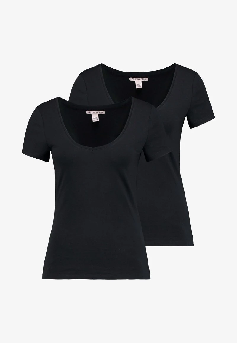 Anna Field 2 PACK - T-Shirt Basic - Black 6 Anna Field 2 PACK - T-Shirt Basic - Black – Bild 4