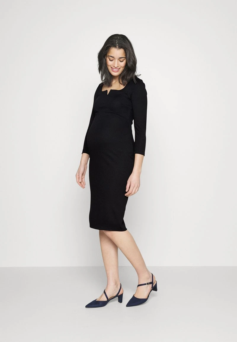 NOTCH NECKLINE MIDI DRESS - Jerseykleid - Black 8 NOTCH NECKLINE MIDI DRESS - Jerseykleid - Black – Bild 6
