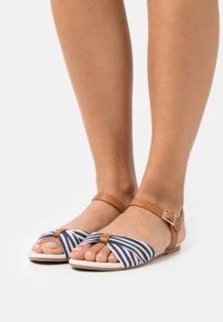 Anna Field Riemensandalette - Cognac/dark Blue