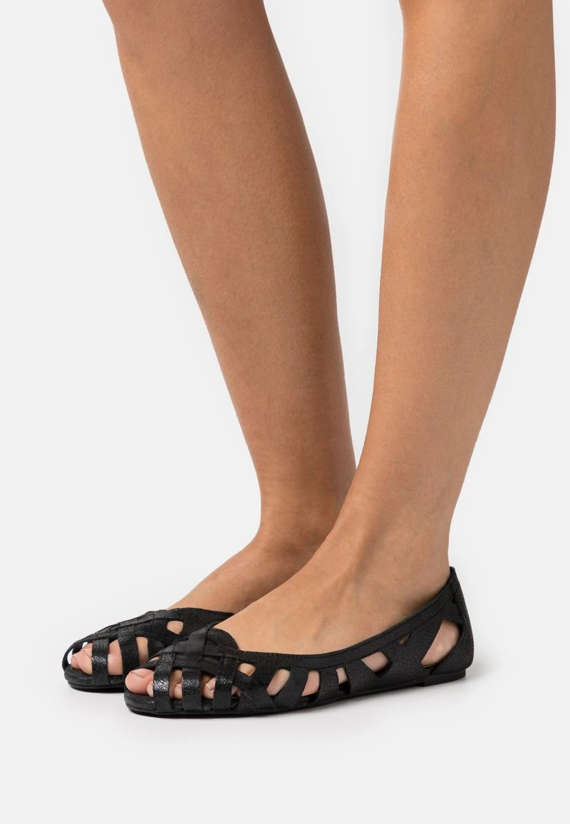 Anna Field LEATHER - Peeptoe Ballerina - Black 3 Anna Field LEATHER - Peeptoe Ballerina - Black