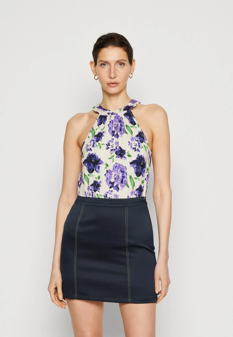 Anna Field Top - White/blue 3 Anna Field Top - White/blue