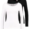 2PACK - Langarmshirt - Black/white 1 2PACK - Langarmshirt - Black/white -Chic Fusion Verkauf b14000e1e71b455d87d89405c5f95cde