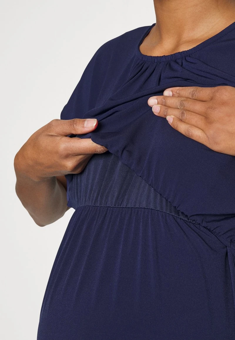 FIT AND FLARE FLOWY DROPPED SHOULDER - Jerseykleid - Dark Blue 8 FIT AND FLARE FLOWY DROPPED SHOULDER - Jerseykleid - Dark Blue – Bild 6