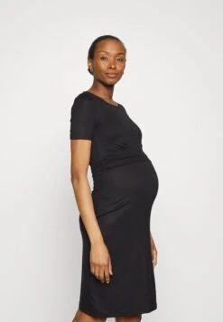 SHORT SLEEVES RUCHED WAIST MINI FLARED DRESS - Jerseykleid - Black 13 SHORT SLEEVES RUCHED WAIST MINI FLARED DRESS - Jerseykleid - Black -Chic Fusion Verkauf d013a8bbc5f3496991baef05c36d76c3 1