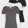 Anna Field 3 PACK - T-Shirt Basic - Black, White 2 Anna Field 3 PACK - T-Shirt Basic - Black, White -Chic Fusion Verkauf d8673abc075746a285714e911a623aef