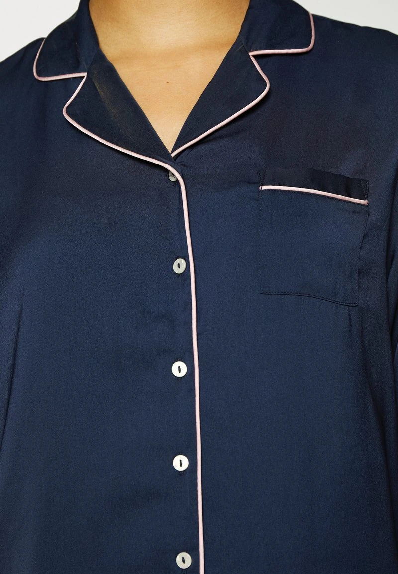 Anna Field AMANDA LONG SLEEVE SHORT SET - Nachtwäsche Set - Dark Blue 8 Anna Field AMANDA LONG SLEEVE SHORT SET - Nachtwäsche Set - Dark Blue – Bild 6