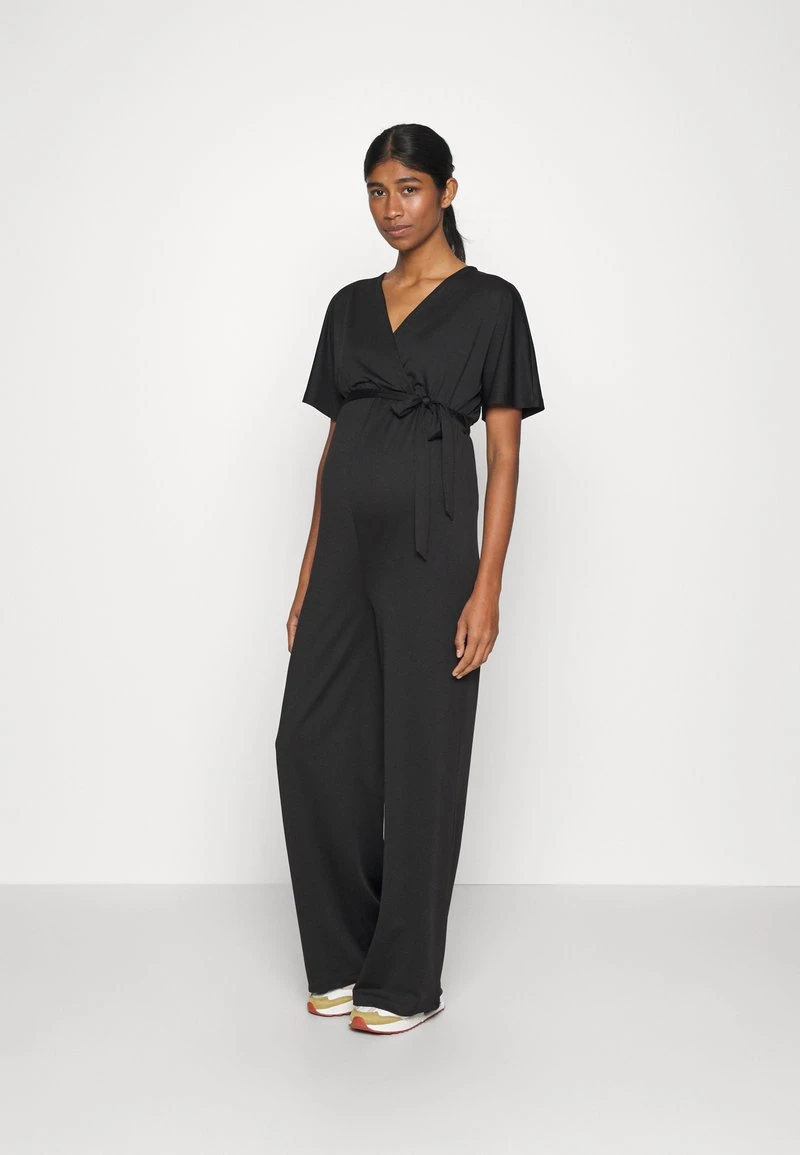 SHORT SLEEVE WRAP JUMPSUIT - Jumpsuit - Black 3 SHORT SLEEVE WRAP JUMPSUIT - Jumpsuit - Black